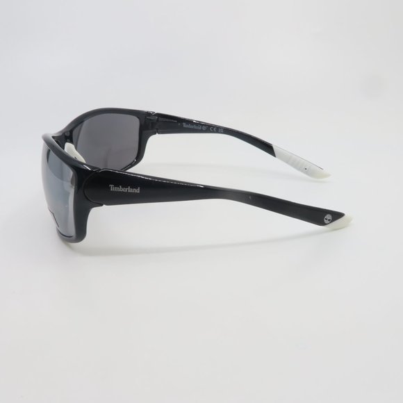 TIMBERLAND TB7198 01C 69mm Black-White/Silver Mirrored New Wrap Sunglasses. - Picture 7 of 9